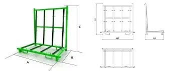 J Durable L Frame Glass Storage Unit Carry Handle Protection Transport Racks - Image 5