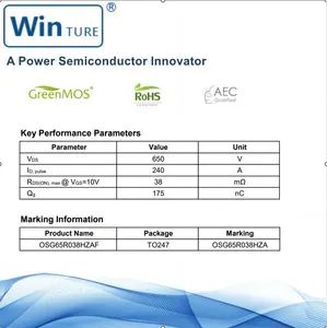 Telecom Power Vds 650V RDS38mΩ Fast Recovery Diode Mosfet - Image 5