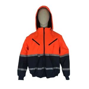 Winter High Visibility Safety Jacket Reflective Workwear Origin China Trademark OEM Thickness Thick Color Fastness 4 Label Customized - Image 1