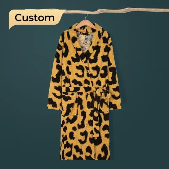 Factory Direct Designer Leopard Print Luxury Bathrobes - Image 1