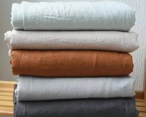 100% Pure Linen Sheets Breathable and Durable Anti-Tear Line Bed Sheets Machine Washable - Image 3