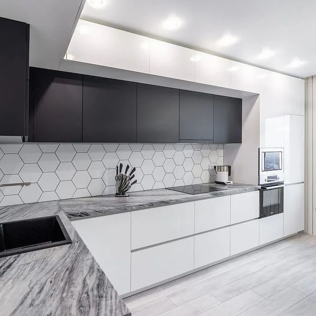 Modular Kitchens Customized Material PVC Appearance Modern Finish Type Polished Mount Type Floor Mount Pattern Design - Image 1
