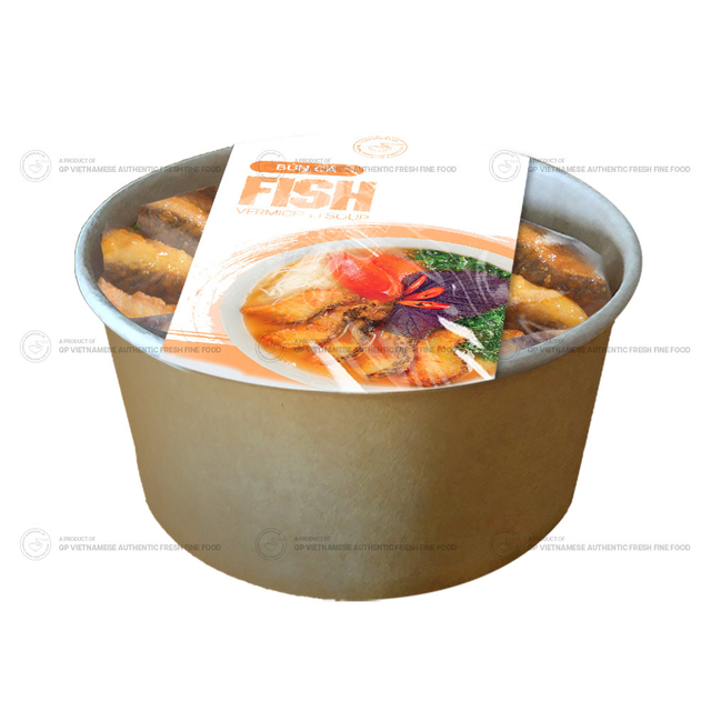 Fish Vermicelli Soup 390Gram Fast Delivery Big Food 4 To 06 Serving In 1 Box HACCP Aluminum Foil Bag Vietnamese Manufacturer - Image 1