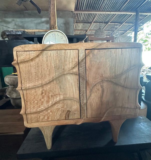 Cansole table teak wood and recycled rustic wood collection - Image 1