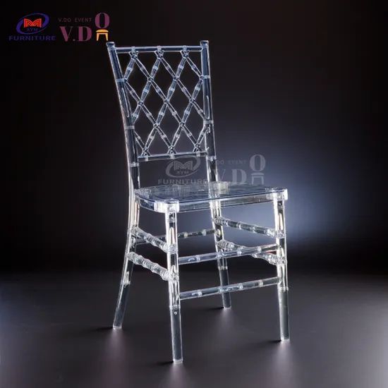 Stackable Disassembly Wedding Chairs Net Modern Style Transparent Acrylic Resin Hotel Chairs - Image 1