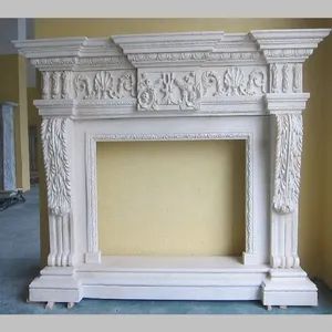 Modern Style Volakas White Marble Stone Fireplaces - Image 6