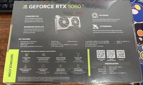 NEW MSI GeForce RTX 5060 Ti Ventus 2X 8GB GDDR7 PCI Express Graphics Card GPU - Image 2