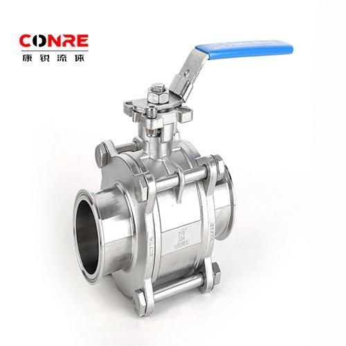 Hygienic Stainless Steel Inox Three Pieces Clamp Ball Valve Weight (kg) 2 Size 1/2" - 6" Brand Name CONRE Size Range 1/2" - 6" - Image 2