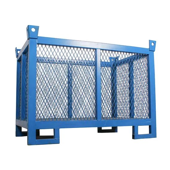 Stackable Steel Storage Cage with Mesh Wall for Scaffolding Parts - Image 3