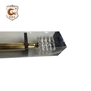 Manufacture Modern Gold Threaded Extendable Curtain Rods MOQ 100 Sets Color Silver Material Iron Diameter 28mm Trademark R&C - Image 5