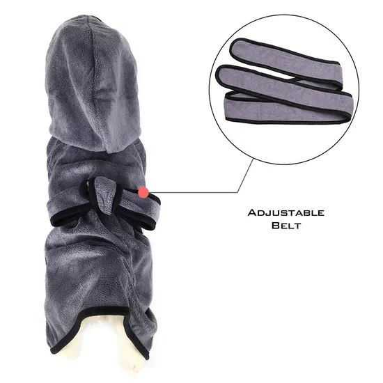 Microfiber Pet Drying Robes Moisture Absorbing Towels Pet Bathrobe - Image 4