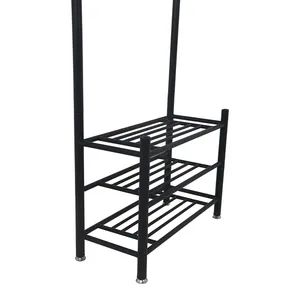 Simple Floor Rack Bedroom Multifunctional Mobile Hat Bag Shoe Rack Drying Racks - Image 5