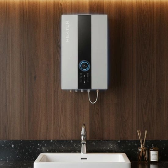 Silver Electric Water Heater with Advanced Overheat Protection Technology - Image 1