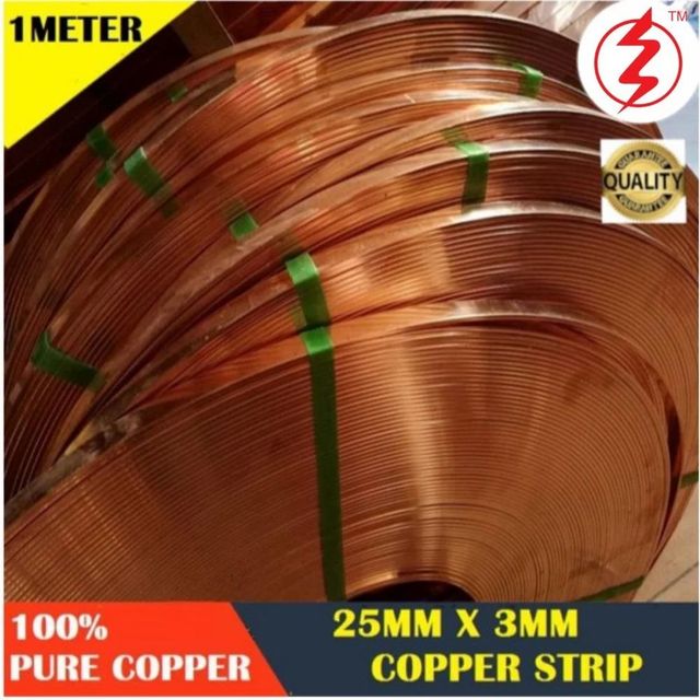 Copper Earthing Plate Thickness 10 mm Shape Rectangle Finishing Polished Equipment Type Earthing Tape Country of Origin Made in - Image 1