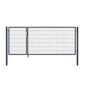 Asymmetric Double Wire Security Gate with PVC Powder Coating for Car Entrance - Image 4