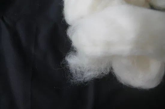 Wool Top 100% Wool Puffy White W-1 JIANGNAN 26.8 MOQ100 15D Color White Origin China Feature Puffy Model NO. W-1 Structure Tops - Image 1