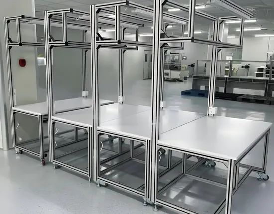 Factory Aluminum Anti Static Workbench Assembly Line Extra Shelf Work Table Worktable - Image 4