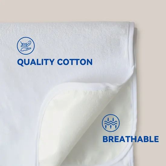 Washable Incontinence Pad, Mattress Topper, Breathable Mattress Protector for Moisture Protection - Image 5