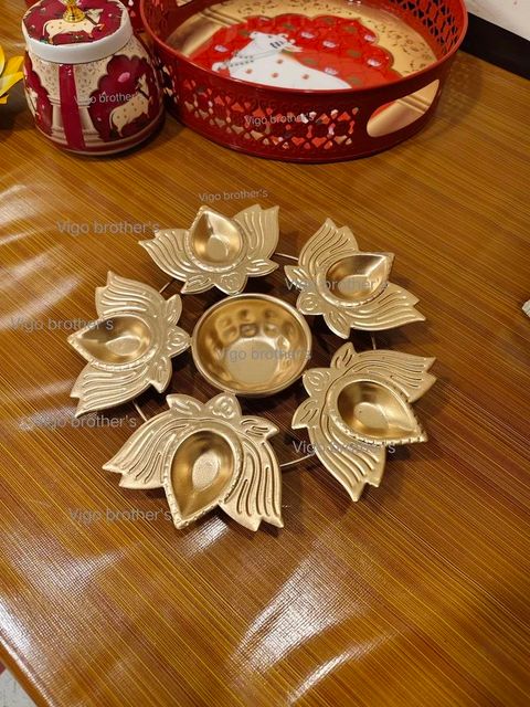Iron Metal Decorative Urli (7" Diameter) Size 7 inch Diameter 7" Color Golden Material Iron Product Type metal Usage/Application Return - Image 4