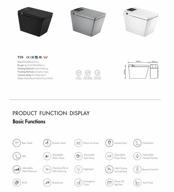 Automatic Smart Toilets Commodes Biden Auto Lift Seats Auto Flusher Sensors Washers NIW - Image 12