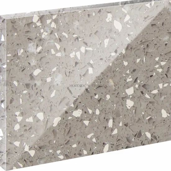 Engineered Stone Kitchen Countertops Design Big Crystal Grey Quartz Stone - Image 3