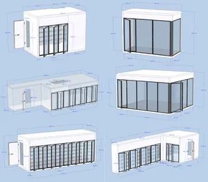 Modular Display Walk in Cooler Cold Room with Tempered Glass Doors - Image 6