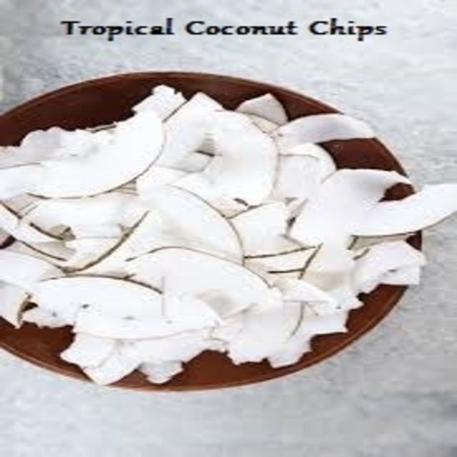 Coconut Chips obtained from 100% organic fresh coconut directil from fairtrade farmers used as snacks - Image 1