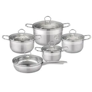 Versatile 9-Piece Stainless Steel Pots and Pans Collection Material Metal Model NO. G5710 HS Code 73239300 Usage Home - Image 1