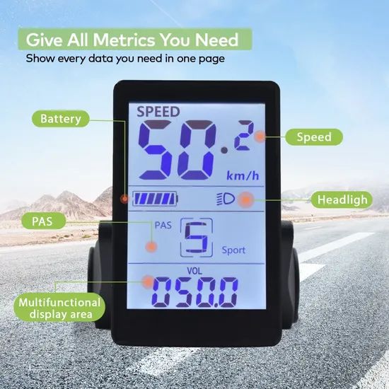 Ebike Commuting Display with Speed Mileage and Bicycle Computer Accessory - Image 2