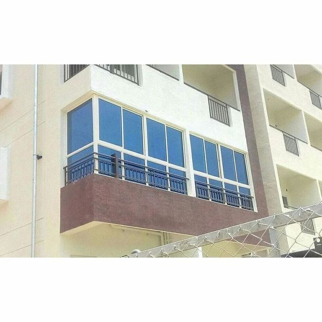 Balcony Aluminium Partition Color White Thickness 5mm Open Style Swing Design rectangular Insulation Acoustic Surface Treatment PE - Image 3