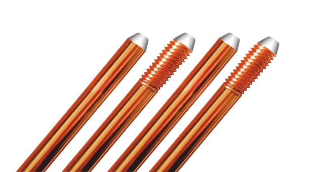 Strip In Pipe Copper Earthing Electrode 1M Shape Round Diameter 17mm Brand Sun Power Alloy With Alloy Technique Strip In - Image 2
