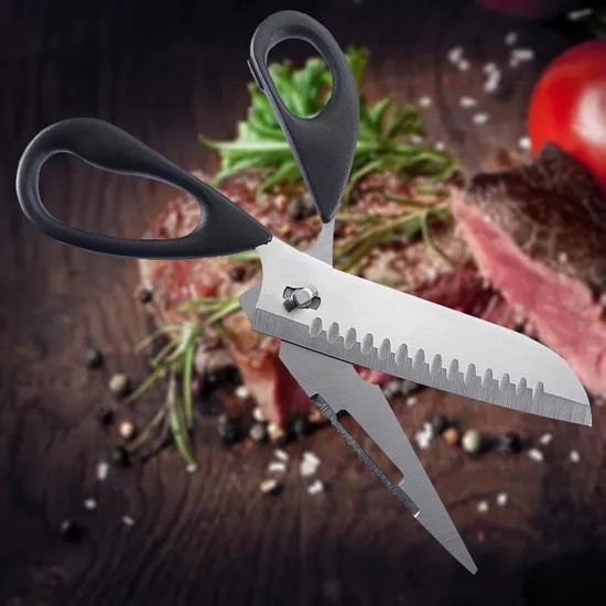 Stainless Steel Kitchen Scissors Shears Detachable Chicken Bones Scissor Vegetable Fish Chef Knife Cutter - Image 1