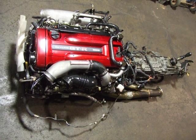 JDM NISSAN SKYLINE GTR RB26DETT R34 ENGINE WITH 6 SPEED GETRAG MT TRANSMISSION - Image 3