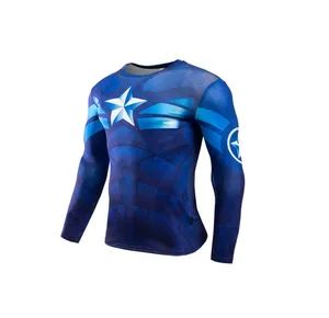 Wholesale MMA Polyester Fitness Custom Sublimation Printing Rash Guard Gym Compression Shirt - Image 4