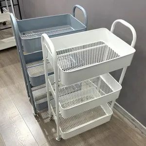 Multi-Layer Trolley Food Racks Household Mobile Racks Kitchen Multi-Functional Storage Racks - Image 2