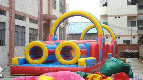 Competitive Racing Track Dual Lane Inflatable Obstacle Course with Tunnel for Parties - Image 5