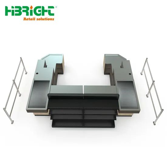 Wooden Color Cashier Checkout Counter Customized - Image 2