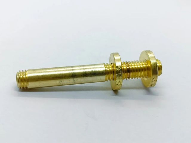 Brass Threaded Studs And Washer, For Hardware Colour Golden Material Brass Finishing Polished Pressure Low Pressure Usage/Application - Image 2