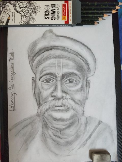 B&w A4 Paper Portrait Sketching Service, Size: A4 Size With Frame - Image 2