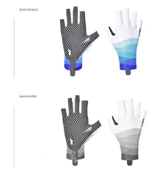 Fingerless Elastic Non-Slip Fishing Gloves for Kayaking Paddling Canoeing Rowing - Image 4