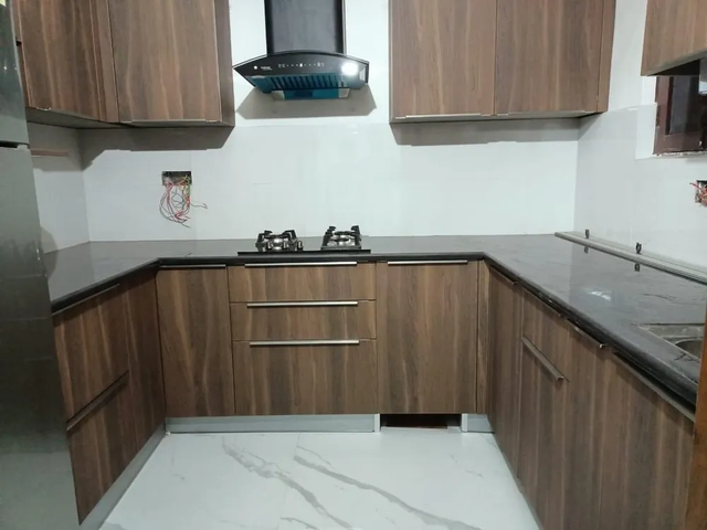 Modular Kitchen Cabinets Material Wooden Kitchen Design Galley Appearance Traditional Mount type Base Mounted Door Finishing - Image 1