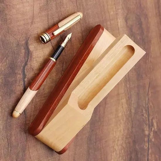 Promotion Item Wooden Pen Holder MOQ 500PCS Weight 150g Origin China Custom Order Accept Port: Qingdao, China Place of Origin - Image 1