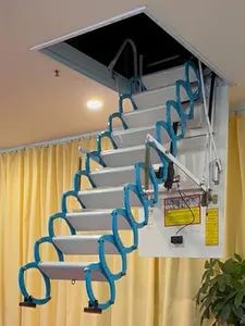 Loft Ladder Home Hidden Electric Folding Remote Control Attic Retractable Stairs - Image 1
