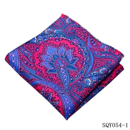 Floral Patterned Faux Silk Print Handkerchiefs - Image 1