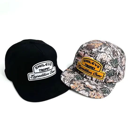 Custom Embroidery Logo Flat Bill Unstructured 5 Panel Cap Cotton Snapback Hats Unstructured Flat Bill Snapback Caps - Image 5