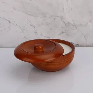 Private Label Straight Razor Shaving Kits Wooden Shaving Soap Bowl - Image 2