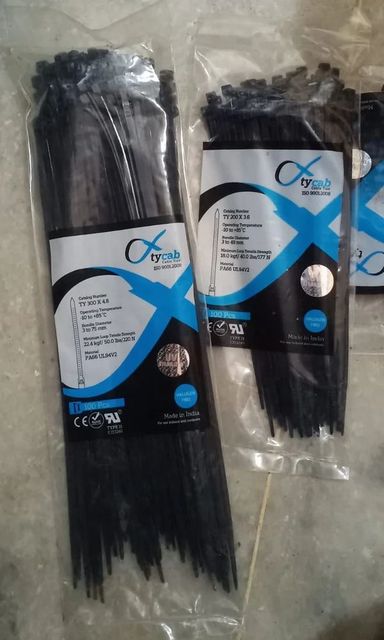 Self Locking Cable Tie Brand ALL Length 100 mm Tie Width ALL Tie Length ALL Material Nylon Color Black, White Tensile Strength - Image 1