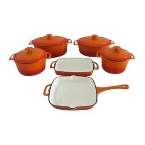 Cookwin Cast Iron 5PCS Enamel Cookware Set China LFGB FDA CE MOQ100 15D - Image 4