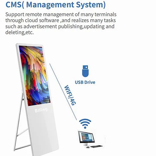 Portable LCD Digital Signage Display Mobile Advertising Posters Ad Recycle Digital Signage Mall/Office/Restaurant 55 Inch Touch Advertising Display - Image 5