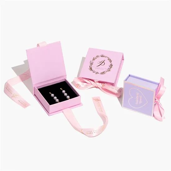 Customizable Paper Jewelry Box Lightweight & Durable Storage Solution for Jewelry Lovers - Image 4